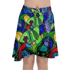 Chiffon Wrap Front Skirt 