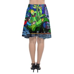 Chiffon Wrap Front Skirt 