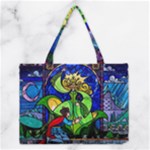 Beauty And The Beast Stained Glass Rose Medium Tote Bag