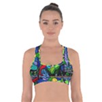 Beauty And The Beast Stained Glass Rose Cross Back Sports Bra