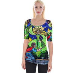 Wide Neckline T-Shirt 