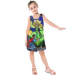 Beauty And The Beast Stained Glass Rose Kids  Sleeveless Dress