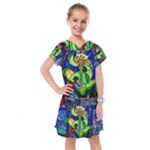 Beauty And The Beast Stained Glass Rose Kids  Drop Waist Dress