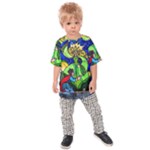 Beauty And The Beast Stained Glass Rose Kids  Raglan T-Shirt