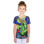 Beauty And The Beast Stained Glass Rose Kids  One Piece T-Shirt