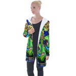 Beauty And The Beast Stained Glass Rose Longline Hooded Cardigan