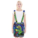 Beauty And The Beast Stained Glass Rose Braces Suspender Skirt
