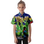 Beauty And The Beast Stained Glass Rose Kids  Short Sleeve Shirt