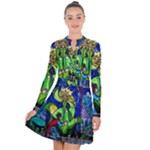 Beauty And The Beast Stained Glass Rose Long Sleeve Panel Dress