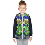 Beauty And The Beast Stained Glass Rose Kids  Hooded Puffer Vest