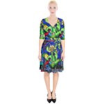 Beauty And The Beast Stained Glass Rose Wrap Up Cocktail Dress