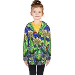 Beauty And The Beast Stained Glass Rose Kids  Double Breasted Button Coat