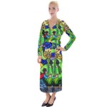 Beauty And The Beast Stained Glass Rose Velvet Maxi Wrap Dress