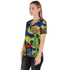 Women s V-Neck Scrub Top 