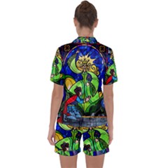Satin Short Sleeve Pajamas Set 