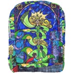 Beauty And The Beast Stained Glass Rose Full Print Backpack