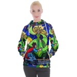Beauty And The Beast Stained Glass Rose Women s Hooded Pullover