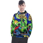 Beauty And The Beast Stained Glass Rose Men s Pullover Hoodie