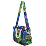Beauty And The Beast Stained Glass Rose Rope Handles Shoulder Strap Bag