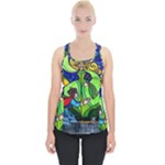Beauty And The Beast Stained Glass Rose Piece Up Tank Top