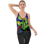 Beauty And The Beast Stained Glass Rose Chiffon Cami