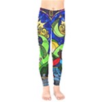 Beauty And The Beast Stained Glass Rose Kids  Leggings