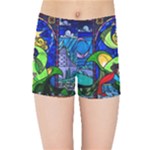 Beauty And The Beast Stained Glass Rose Kids  Sports Shorts