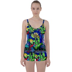 Tie Front Two Piece Tankini 
