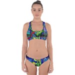Beauty And The Beast Stained Glass Rose Cross Back Hipster Bikini Set