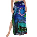 Beauty And The Beast Stained Glass Rose Maxi Chiffon Tie-Up Sarong