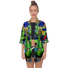 Open Front Chiffon Kimono 