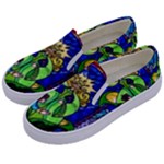 Beauty And The Beast Stained Glass Rose Kids  Canvas Slip Ons