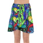 Beauty And The Beast Stained Glass Rose Wrap Front Skirt
