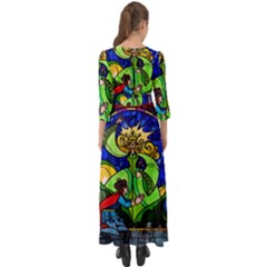 Button Up Boho Maxi Dress 