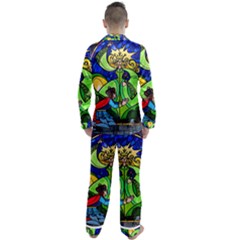 Men s Long Sleeve Satin Pajamas Set 