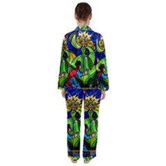 Women s Long Sleeve Satin Pajamas Set 