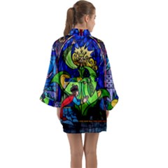 Long Sleeve Satin Kimono 