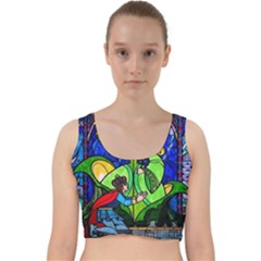 Velvet Racer Back Crop Top 