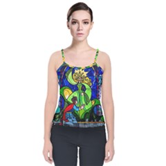Velvet Spaghetti Strap Top 