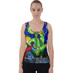 Beauty And The Beast Stained Glass Rose Velvet Tank Top