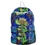 Beauty And The Beast Stained Glass Rose Foldable Lightweight Backpack
