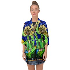 Half Sleeve Chiffon Kimono 