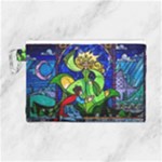Beauty And The Beast Stained Glass Rose Canvas Cosmetic Bag (Large)