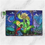 Beauty And The Beast Stained Glass Rose Canvas Cosmetic Bag (XL)
