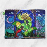 Beauty And The Beast Stained Glass Rose Canvas Cosmetic Bag (XXL)