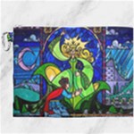 Beauty And The Beast Stained Glass Rose Canvas Cosmetic Bag (XXXL)