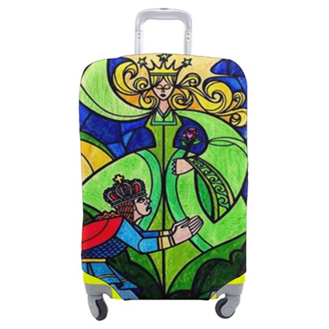 Beauty And The Beast Stained Glass Rose Luggage Cover (Medium) from ArtsNow.com