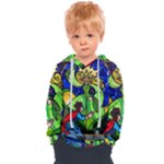 Beauty And The Beast Stained Glass Rose Kids  Overhead Hoodie