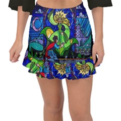 Fishtail Mini Chiffon Skirt 