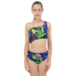 Beauty And The Beast Stained Glass Rose Spliced Up Two Piece Swimsuit